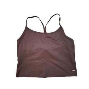 Victoria's Secret Pink Ladies Size Medium Black Cotton Crop Top